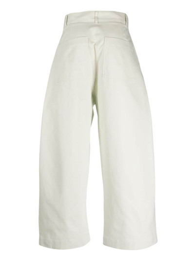 Studio Nicholson high-waisted cotton wide-leg trousers outlook