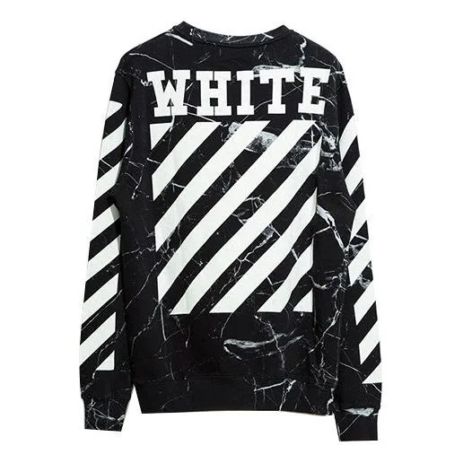Off-White Marble Pattern Pullover Men Black OMBA003G20FLE0021001 - 1