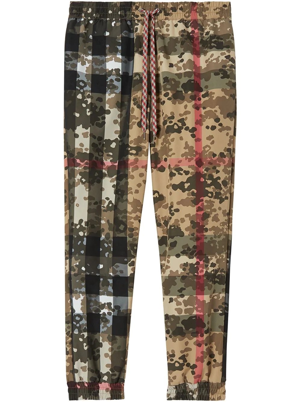 camouflage check track pants - 1