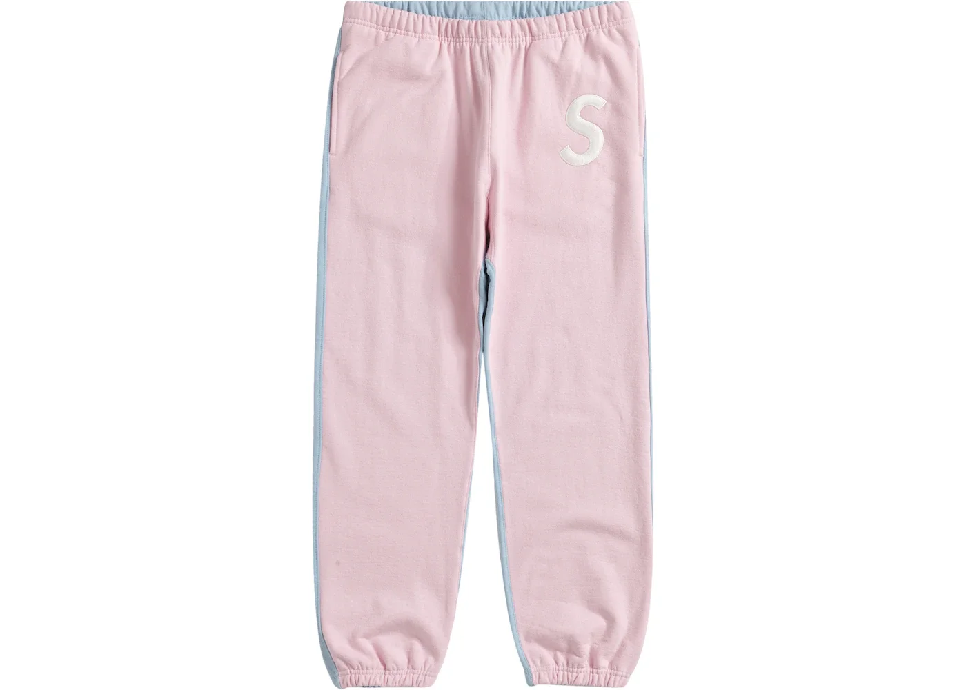 Supreme S Logo Split Sweatpant Light Pink - 1
