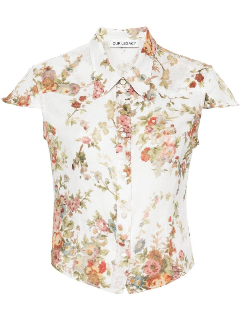 Daisy cotton cropped shirt 1