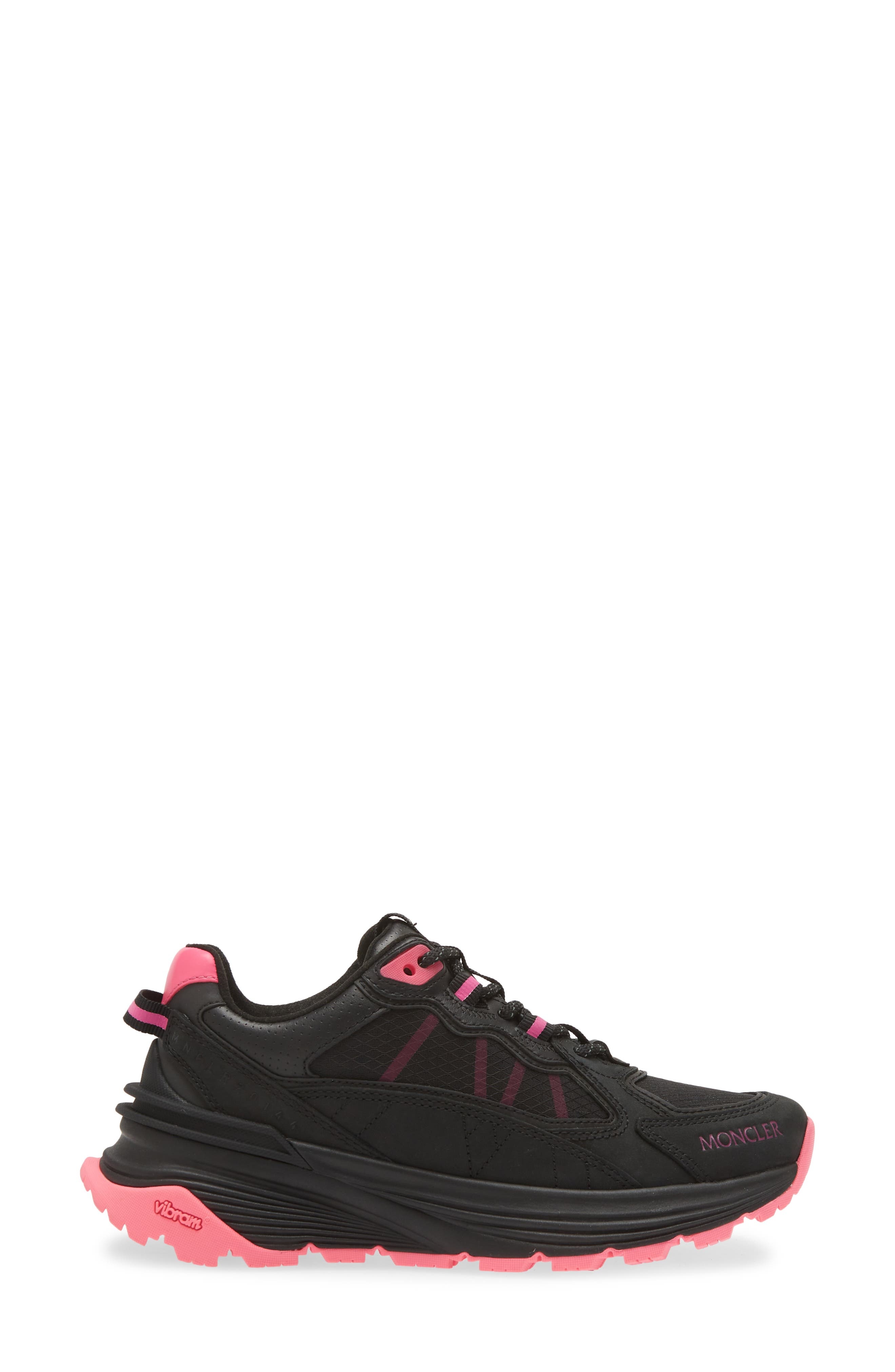Moncler Lite Runner Low Top Sneaker in Black/Pink at Nordstrom - 3