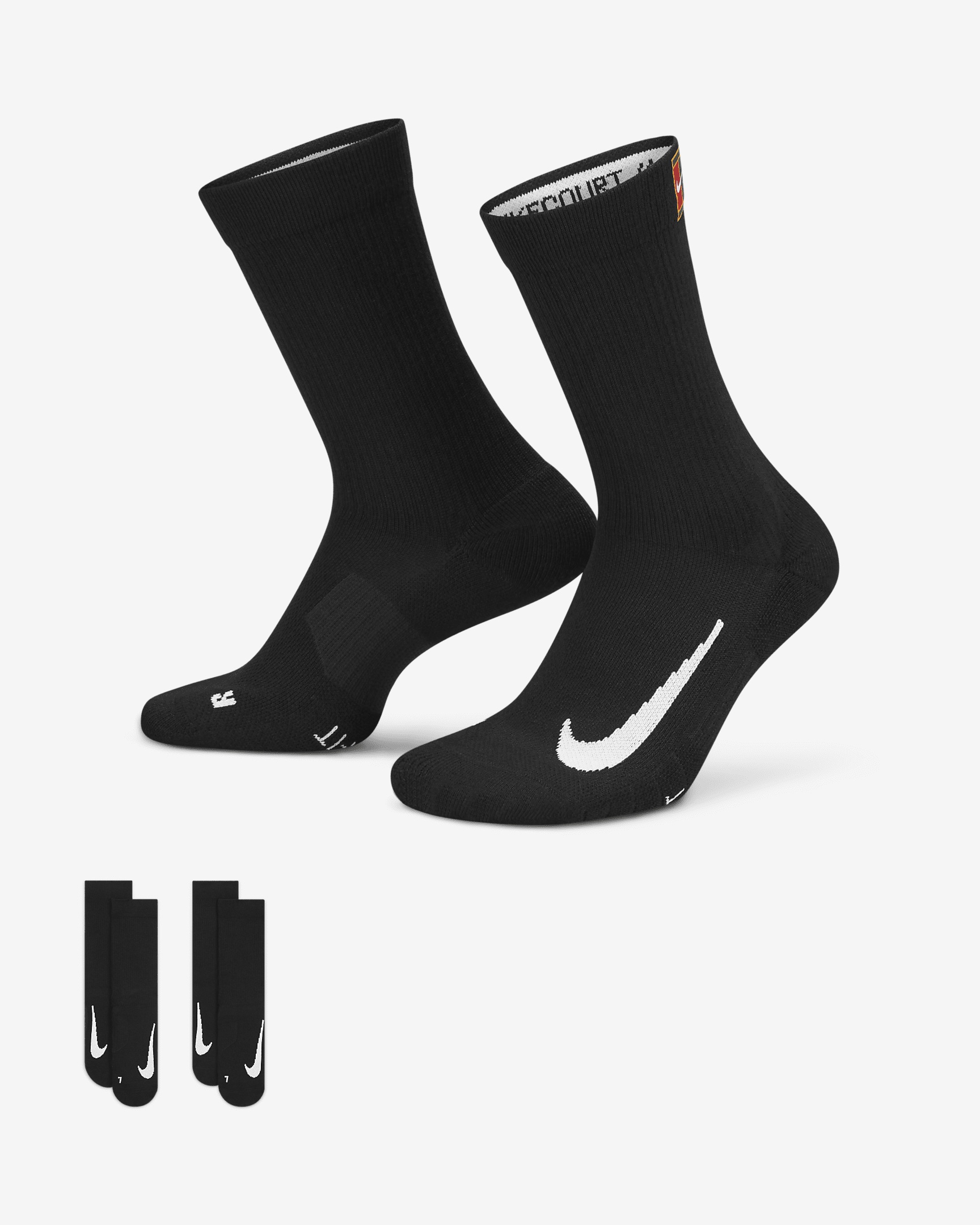 NikeCourt Multiplier Cushioned Tennis Crew Socks (2 Pairs) - 1