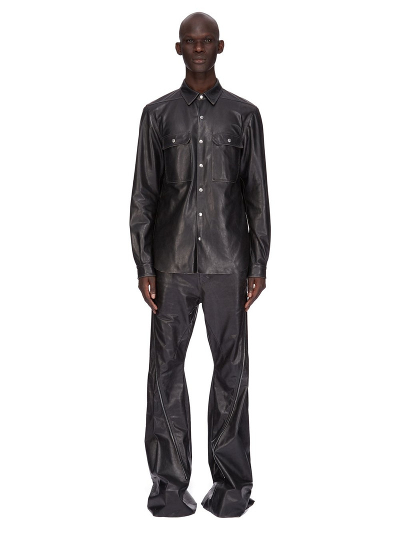 Black Hollywood Outershirt Leather Shirt 8