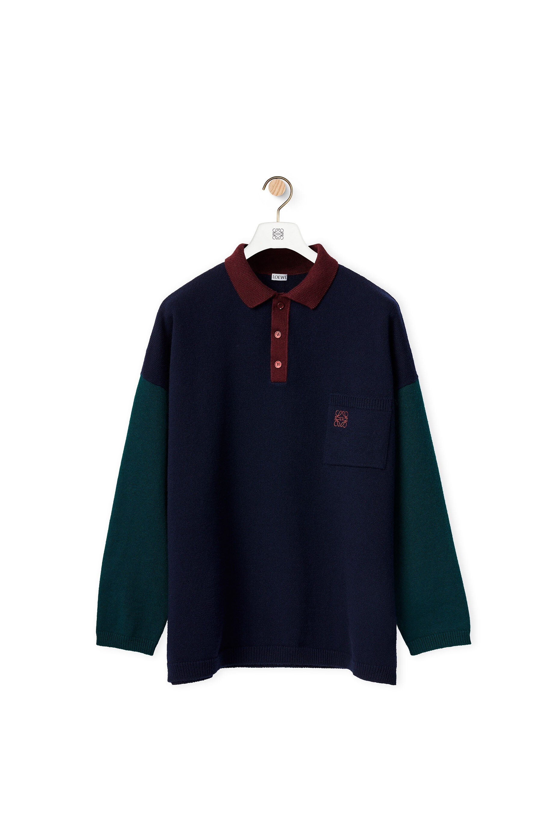 Polo collar sweater in wool - 1