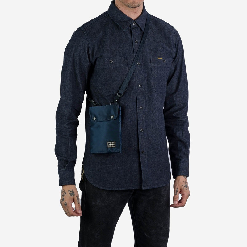 Iron Heart POR-TRVL-BLU Porter - Yoshida & Co. - Tanker Travel Case - Iron Blue outlook