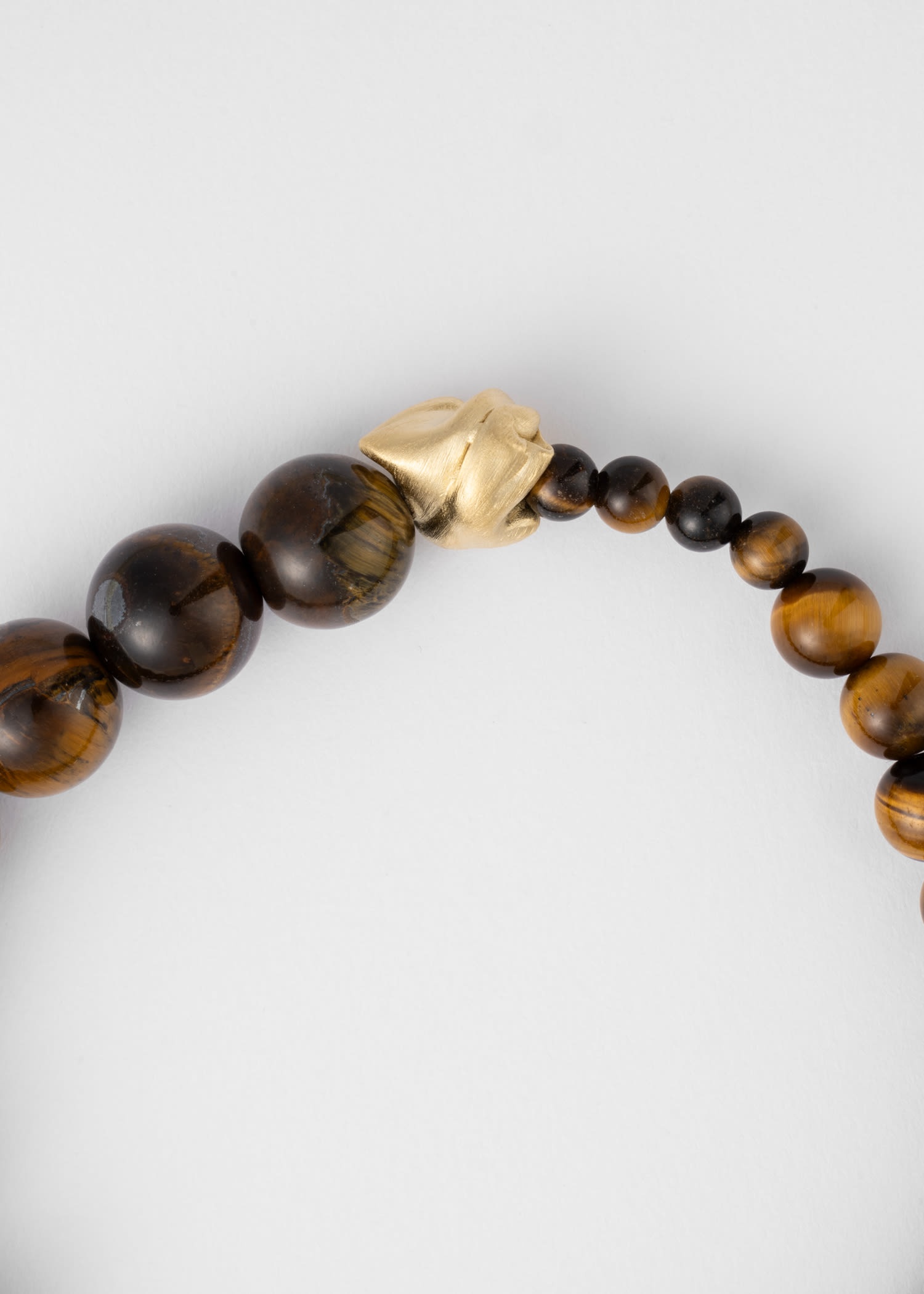 Tiger Eye & Gold Vermeil Beaded Bracelet by Completedworks - 4