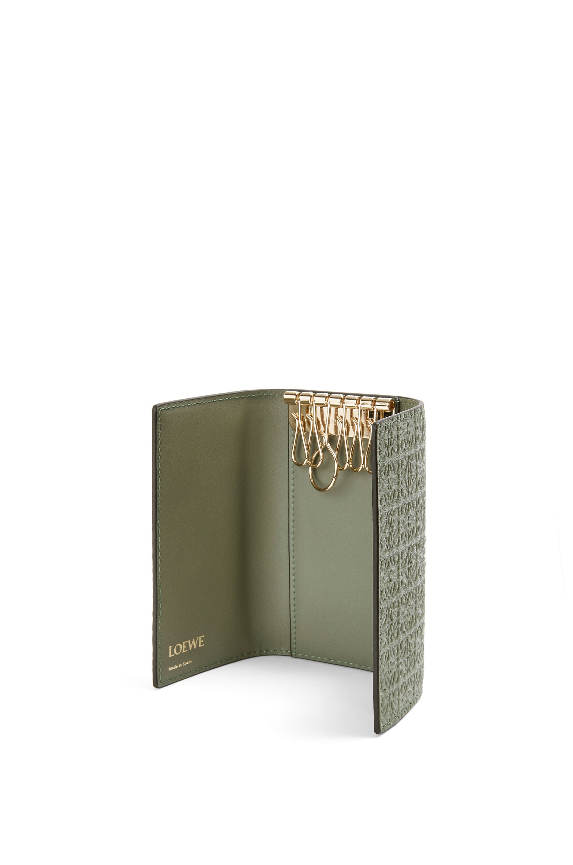 Repeat key case in embossed silk calfskin - 3