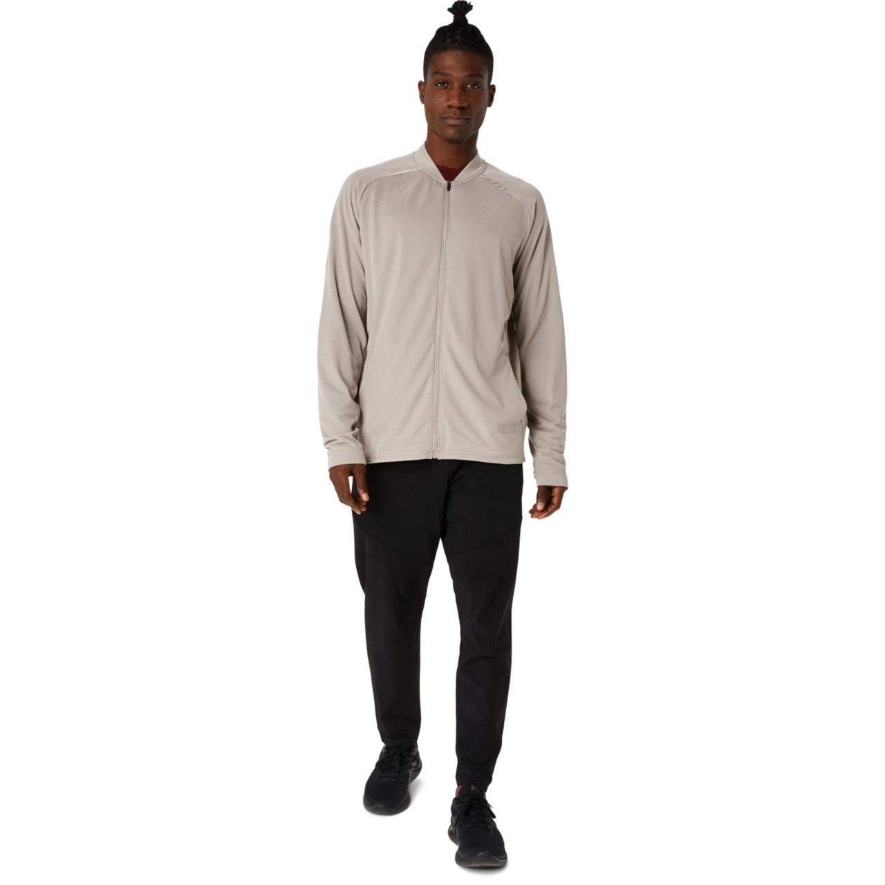 ACTIBREEZE JACQUARD GRID FULL ZIP JACKET - 12