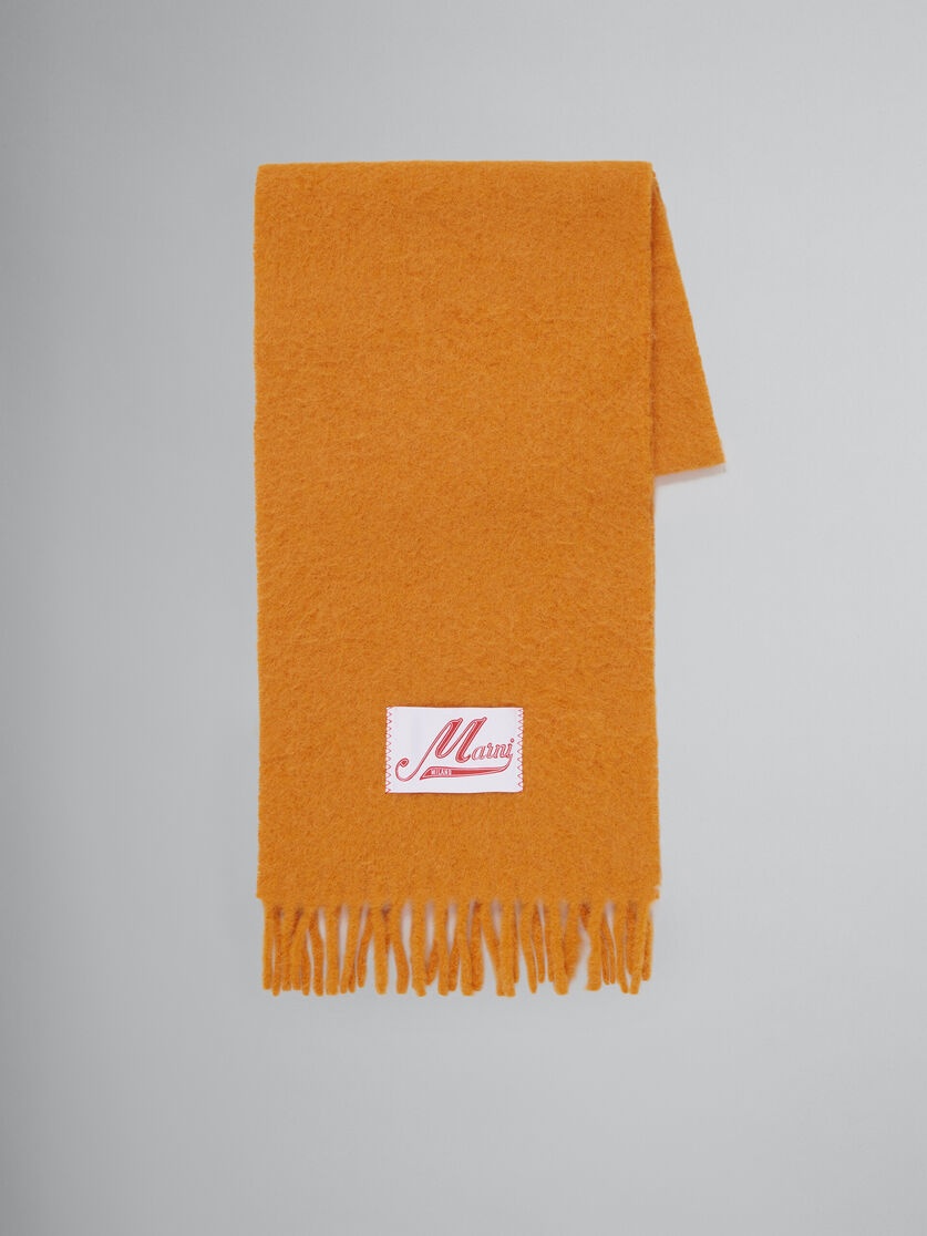 ORANGE ALPACA SCARF - 1