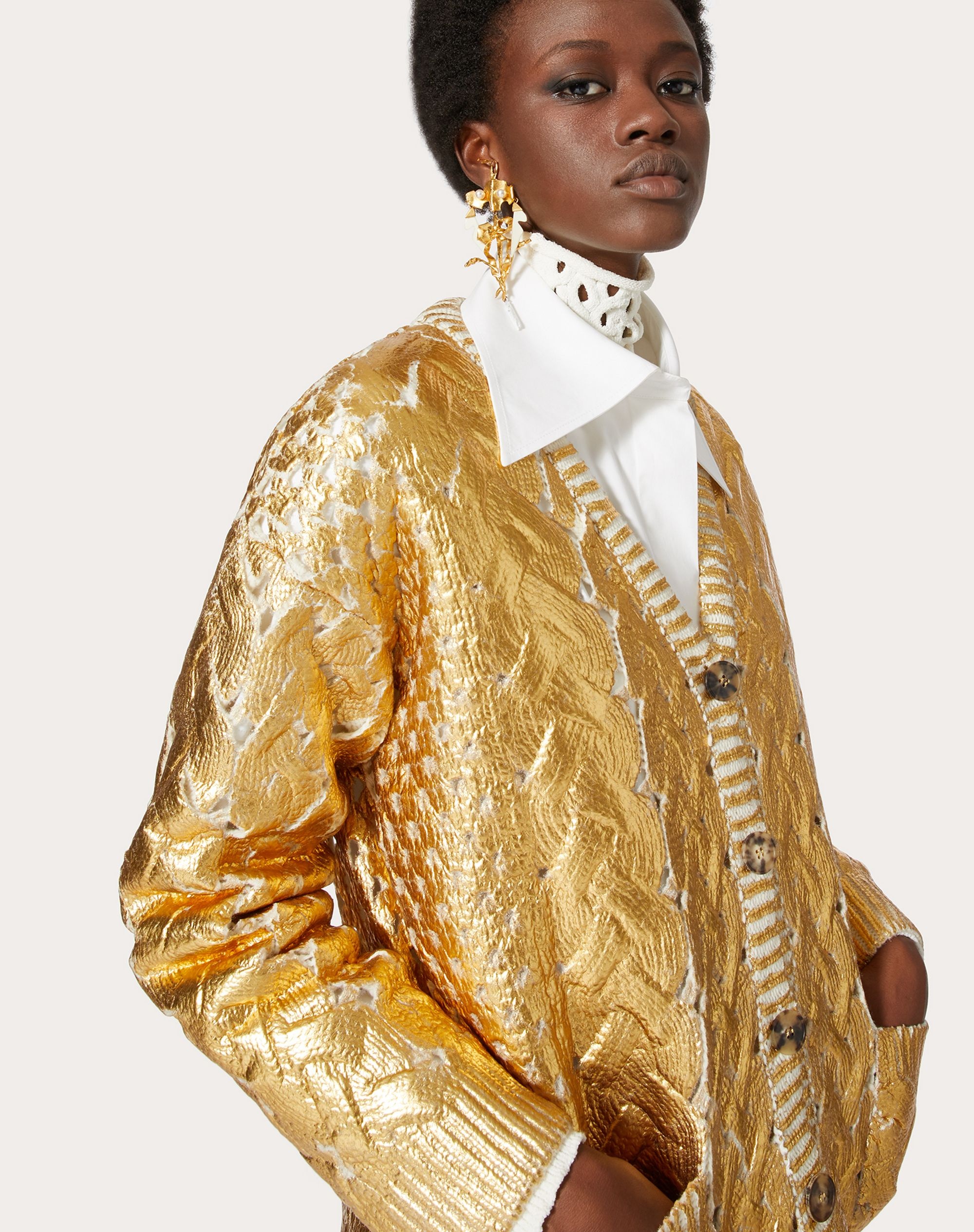 GOLD WOOL CARDIGAN - 5