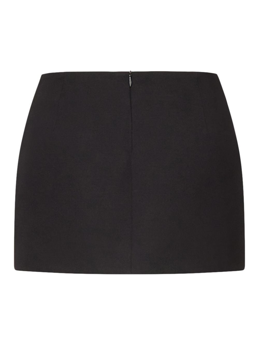 crystal-embellished wool mini skirt - 4