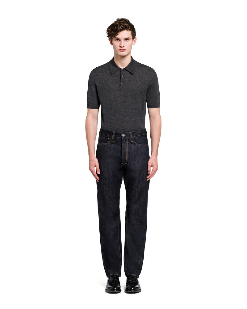 Prada Selvedge denim five-pocket jeans outlook