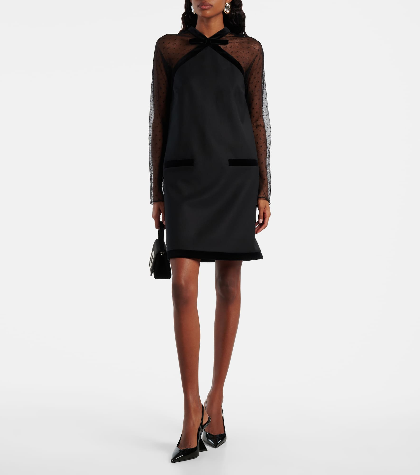 Virgin wool gabardine minidress - 2
