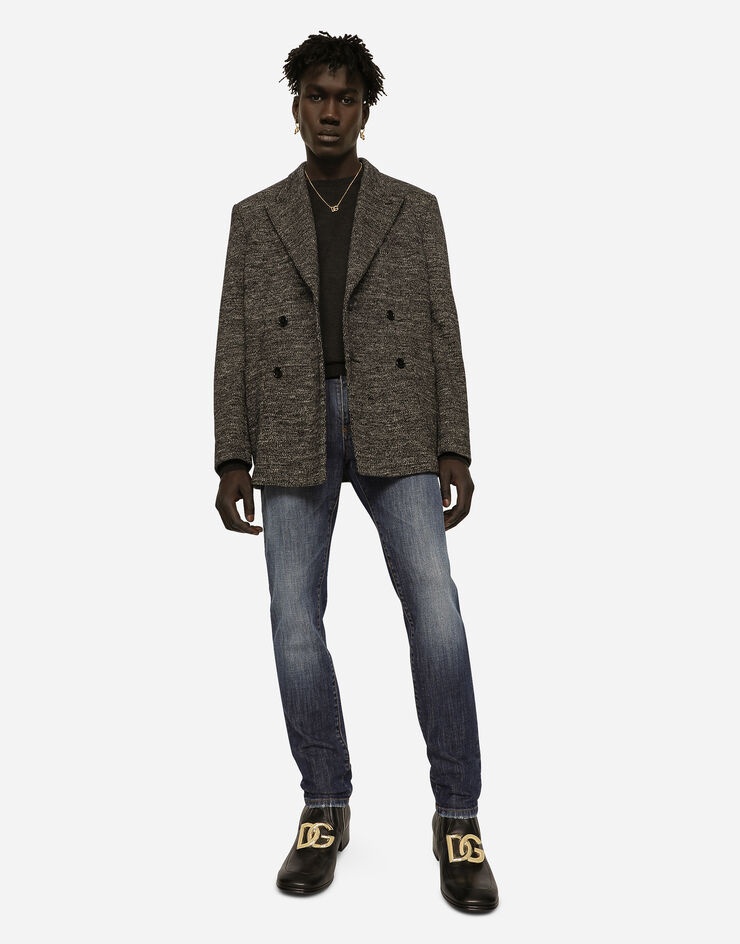 Slim fit washed stretch jeans with subtle abrasions - 5