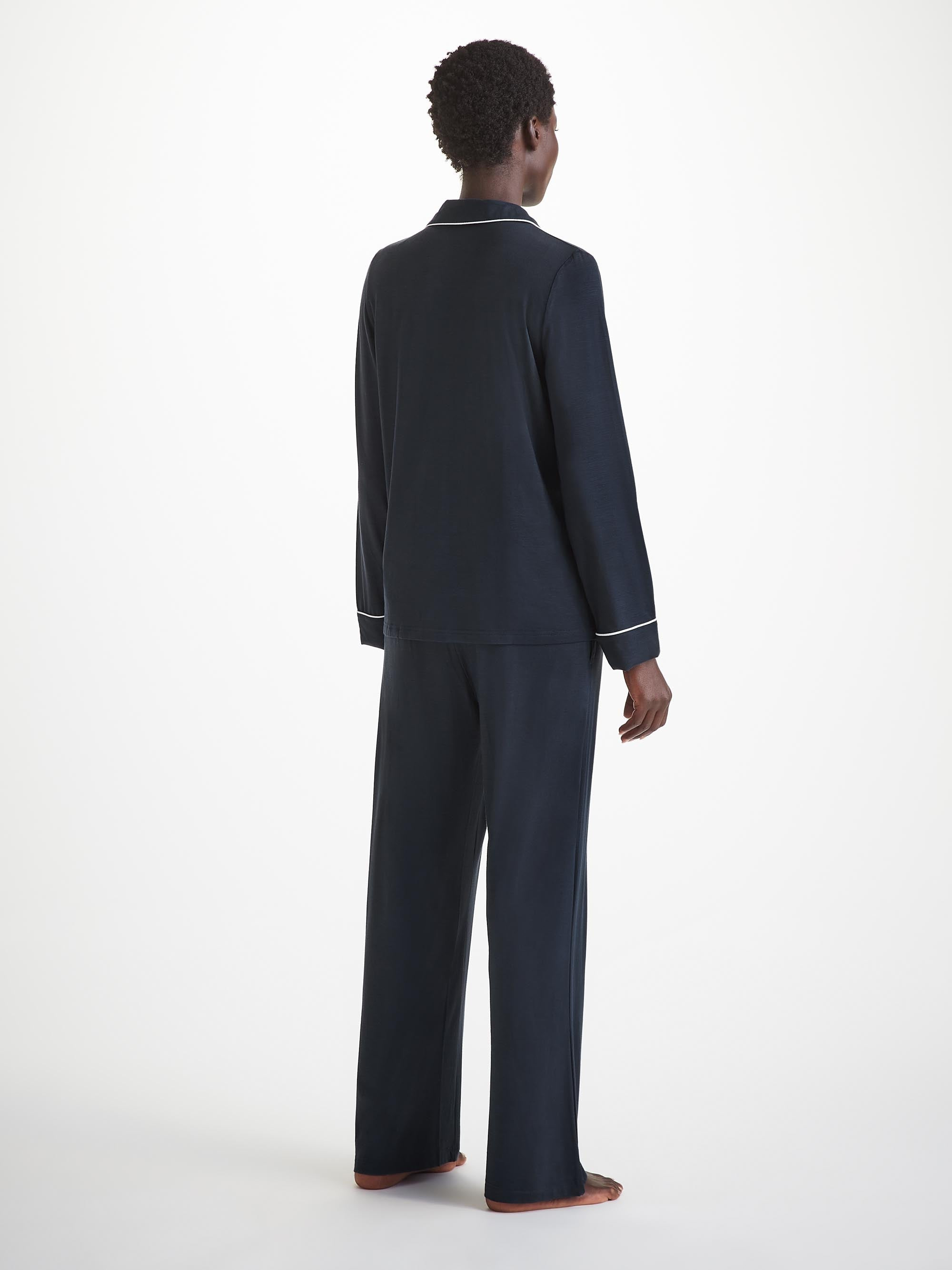 Women's Pyjamas Lara Micro Modal Stretch Navy - 4