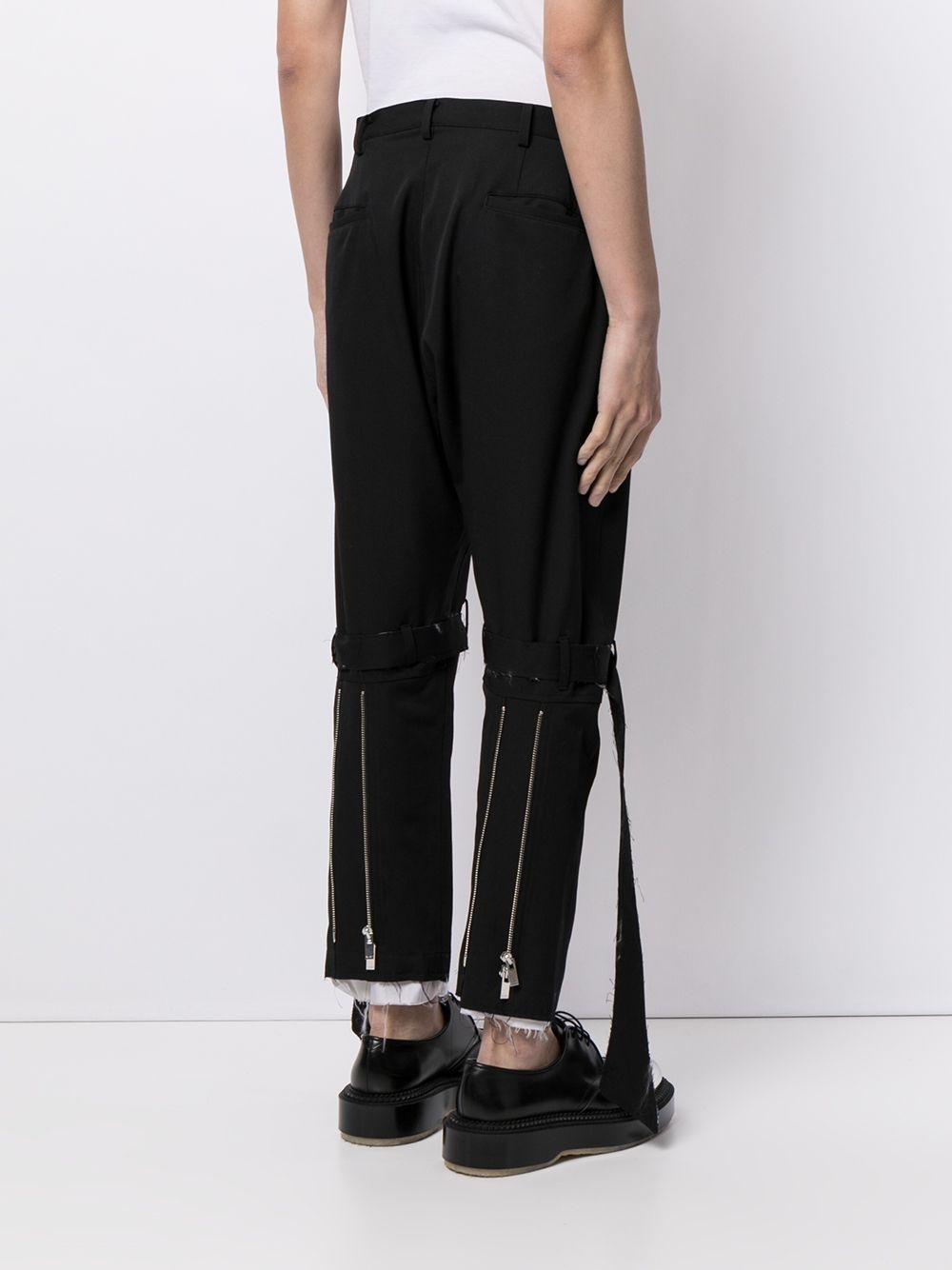 buckle-embellished trousers - 4
