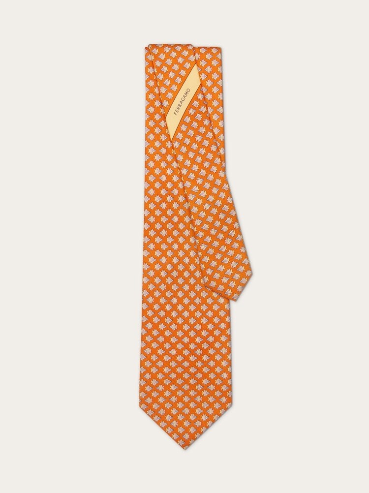 SARAGO PRINT SILK TIE - 3