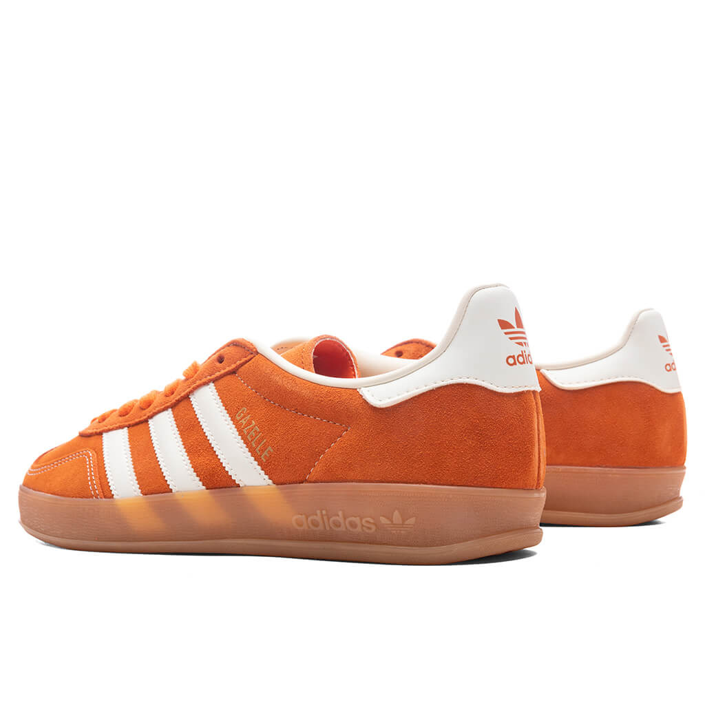 GAZELLE INDOOR - ORANGE/OFF WHITE/GOLD METALLIC - 3