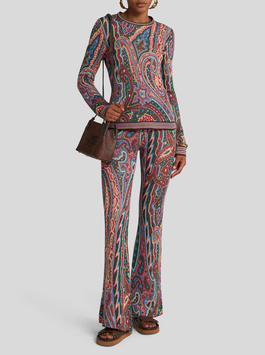 MULTICOLOURED PAISLEY JACQUARD SWEATER - 4