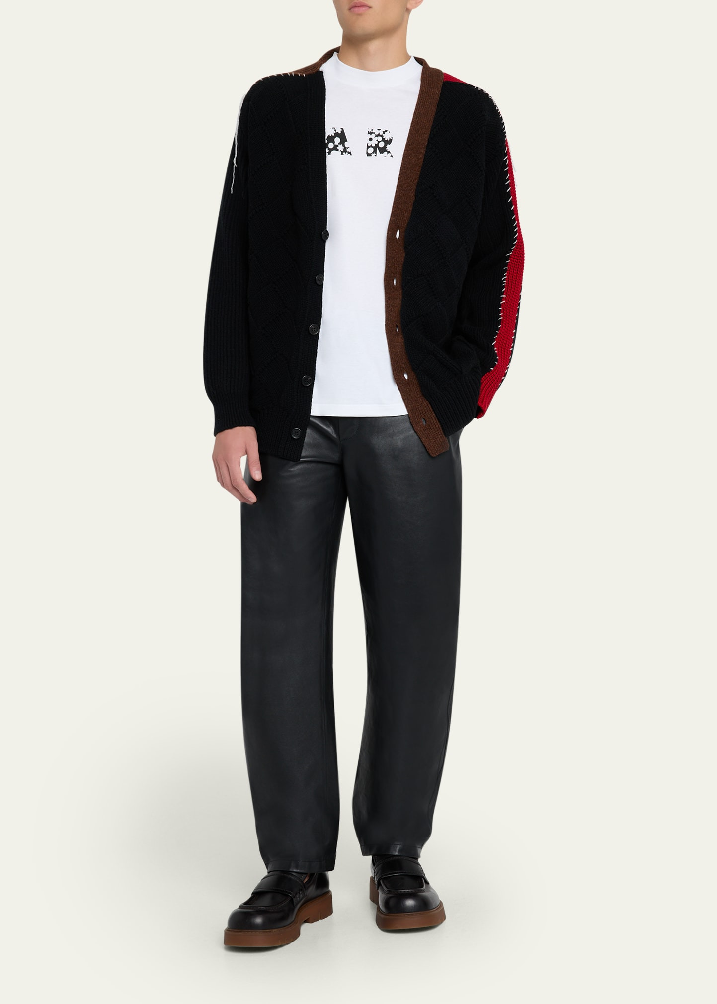 Men's Wool Mix Knit Cardigan - 2