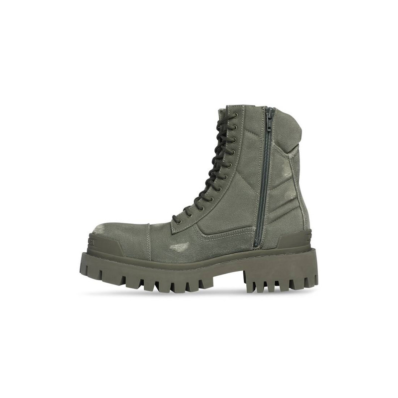 BALENCIAGA Men's Combat Strike 20mm Boot  in Kaki outlook