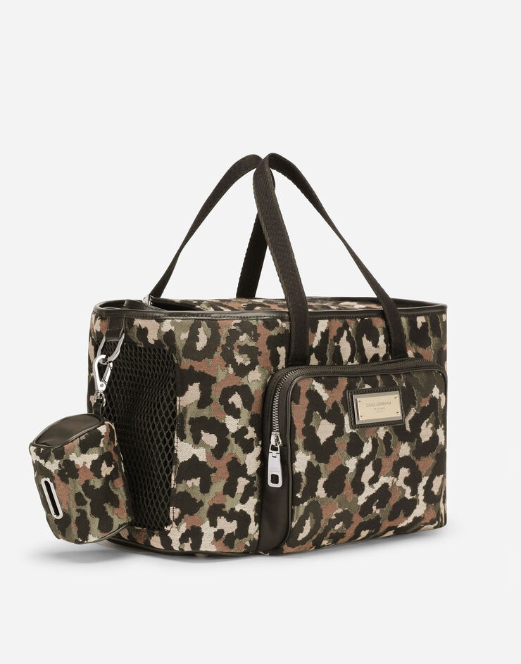 Camouflage jacquard handbag - 4