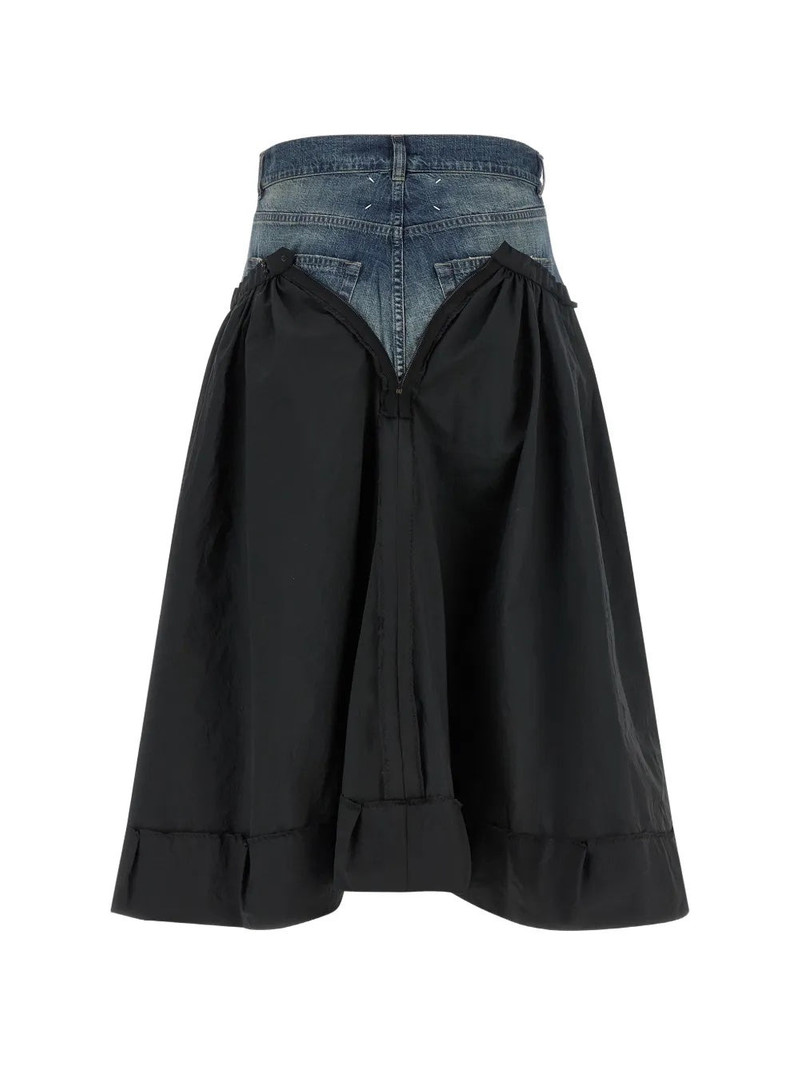 Maison Margiela MIDI SKIRT - BLACK/BLUE DENIM outlook