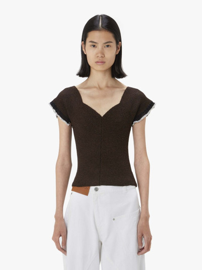 JW Anderson SHORT SLEEVE TOP WITH FRILL CUFF outlook