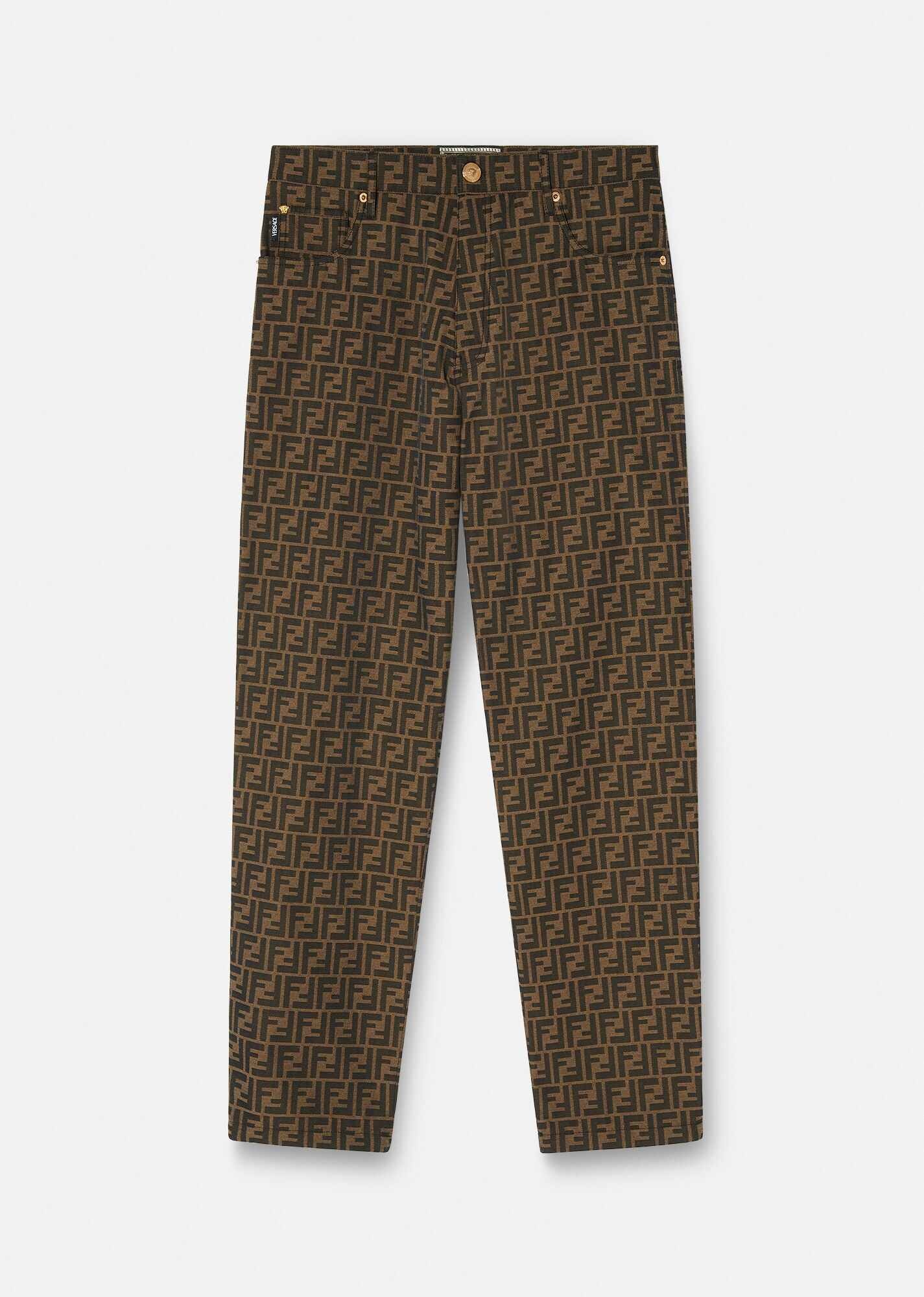 Fendace FF Flared Jacquard Pants - 1