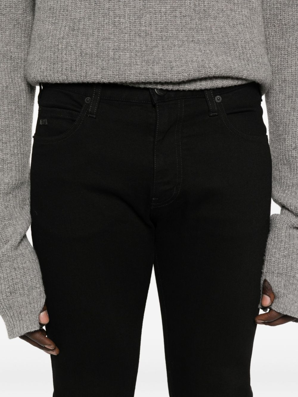five-pocket design jeans - 5