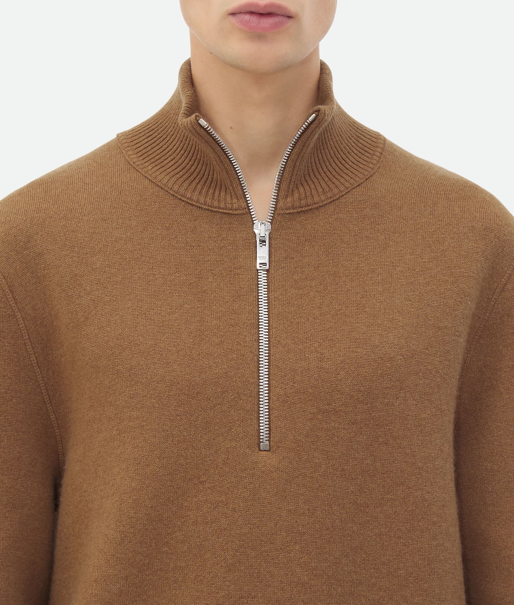 Compact Cashmere Zip Up Jumper - 4