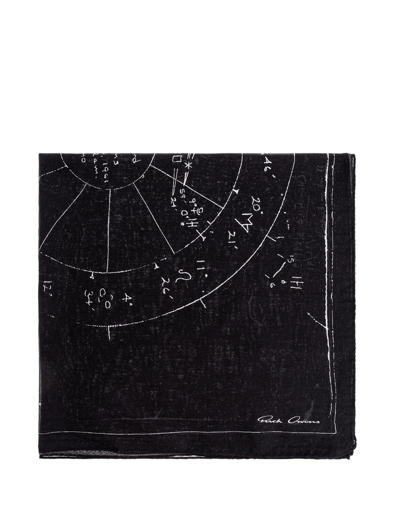 Rick Owens Astrology Bandana Scarf 70x70 outlook