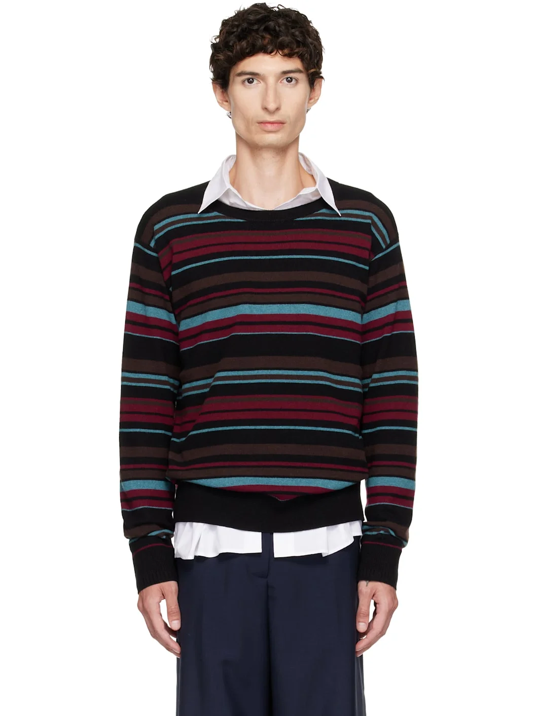 Black Striped Sweater - 1