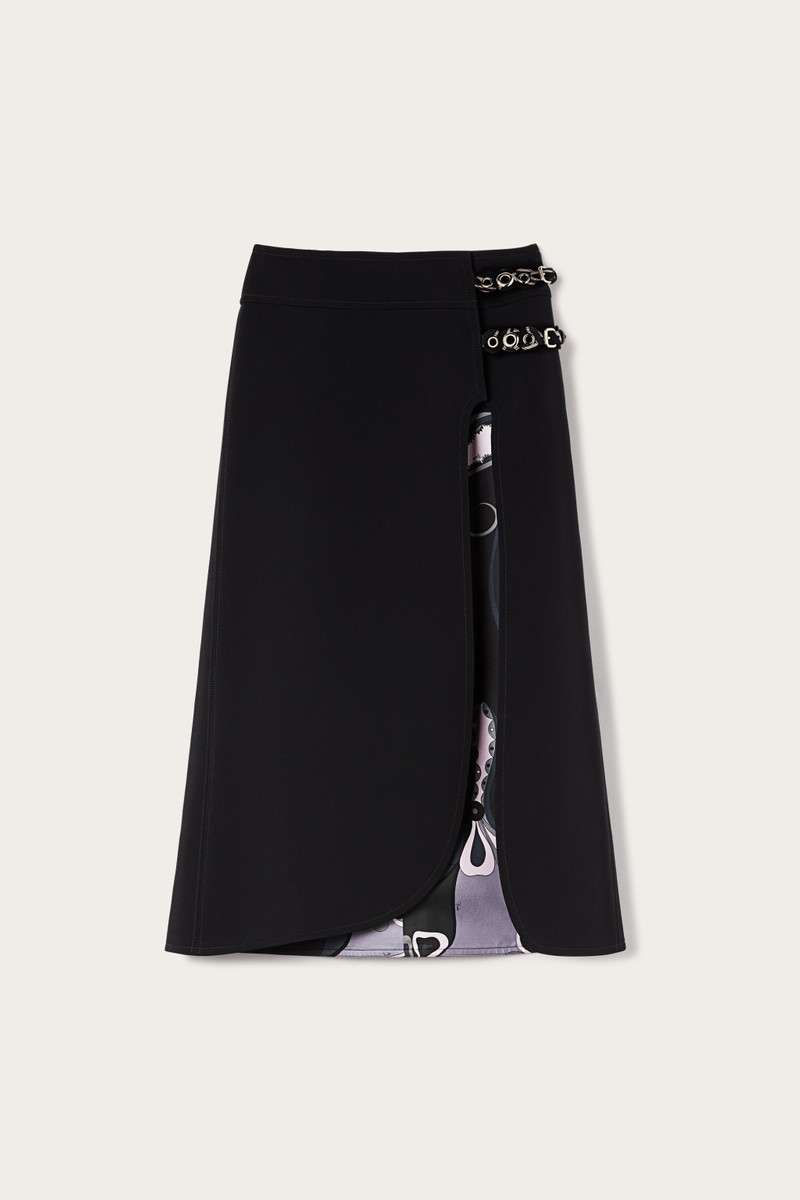 MIDI SKIRT WITH INTERNAL PRINT 1