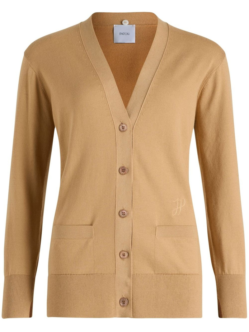 PATOU Trompe L'Oeil cotton cardigan outlook