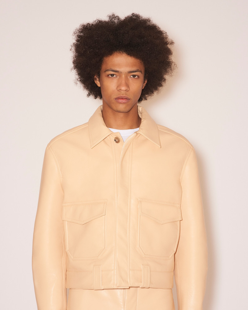 RUBEN - Regenerated leather jacket - Peach 6