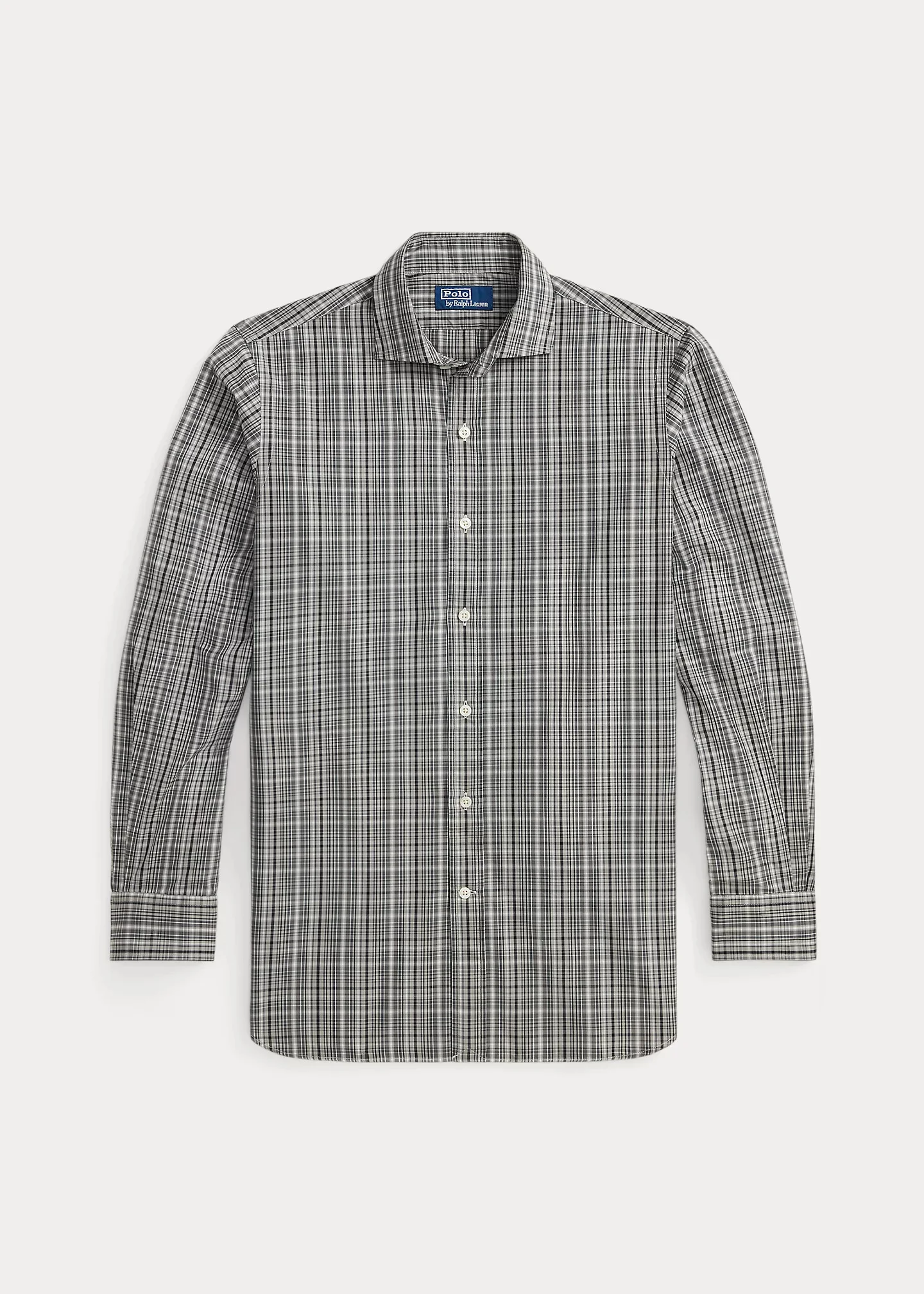 Custom Fit Plaid Poplin Shirt - 1