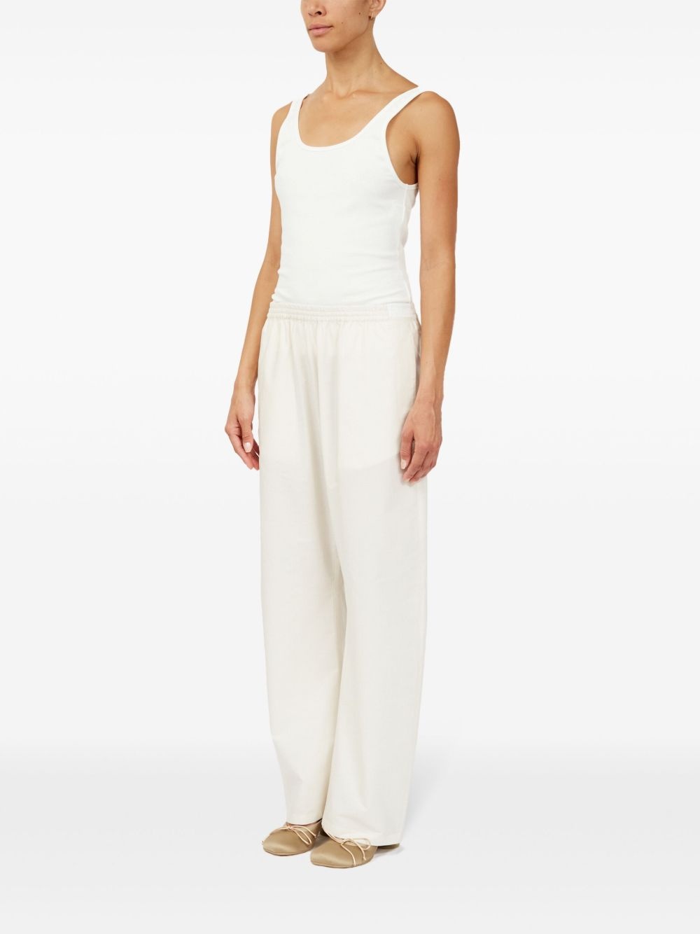 cotton flared trousers - 6