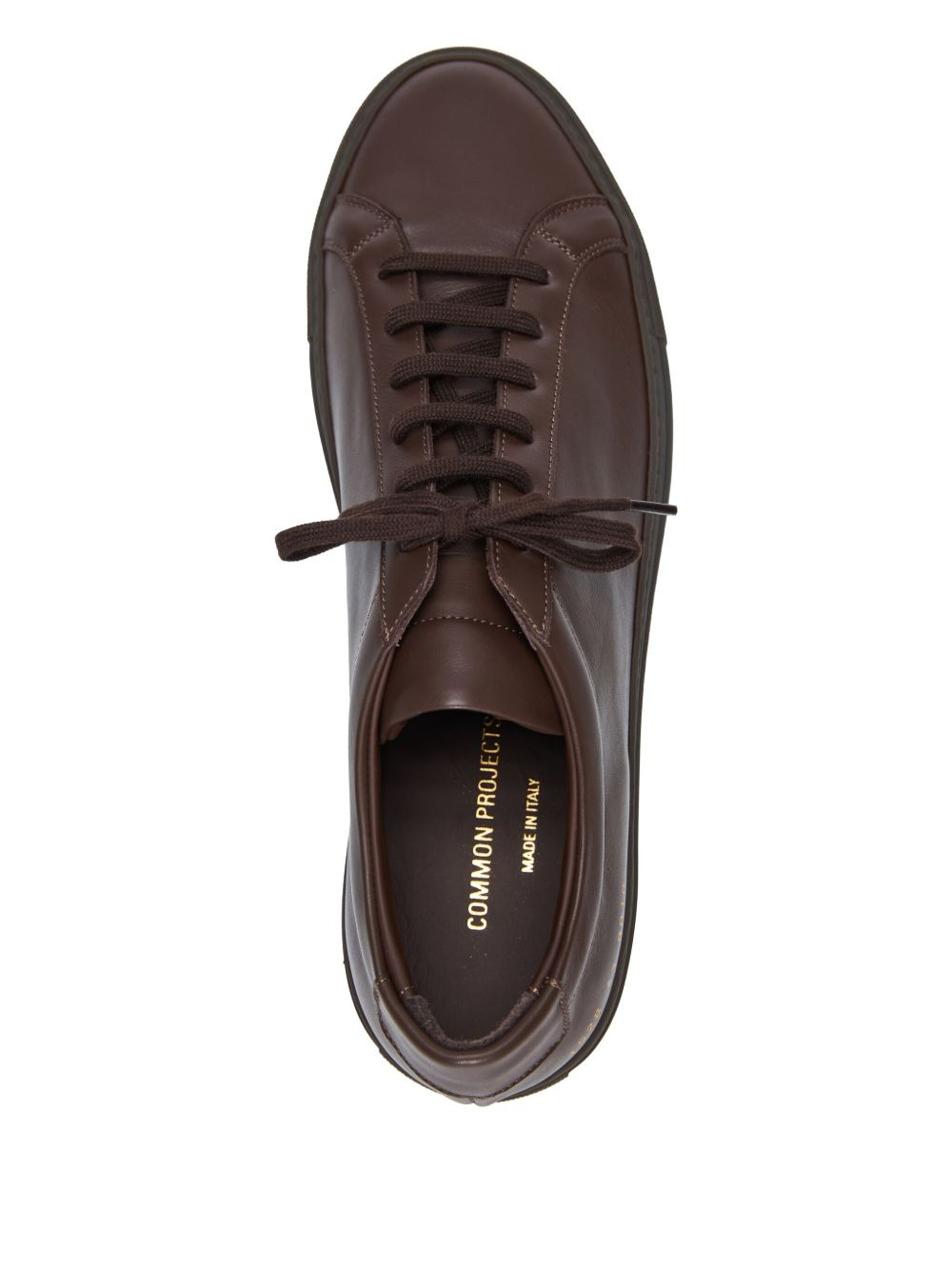 leather-panelled lace-up sneakers - 3