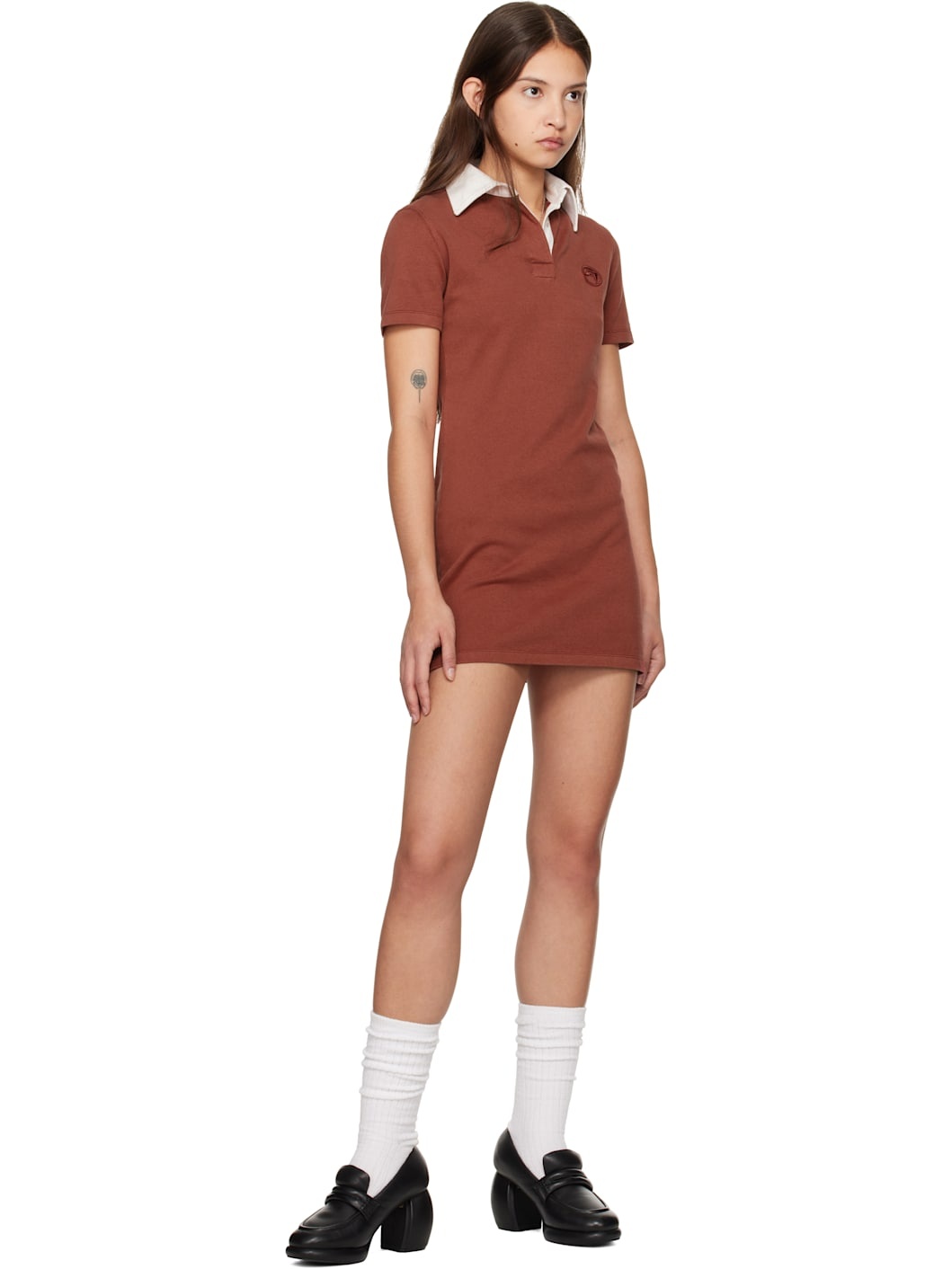 Red Rugby Shirt Minidress - 4