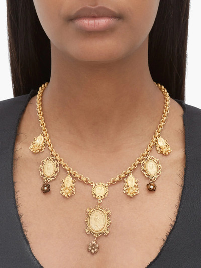 Dolce & Gabbana Charm & faux-pearl necklace outlook