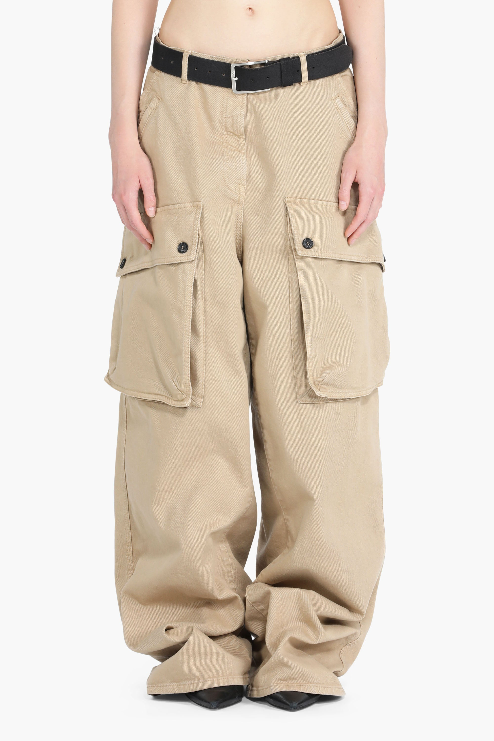 WIDE-LEG CARGO TROUSERS - 1