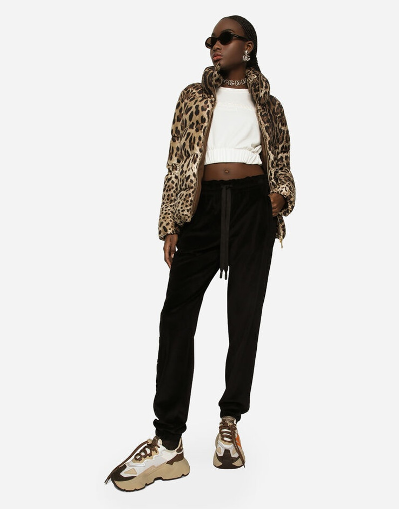 Chenille jogging pants with Dolce&Gabbana embroidery 5