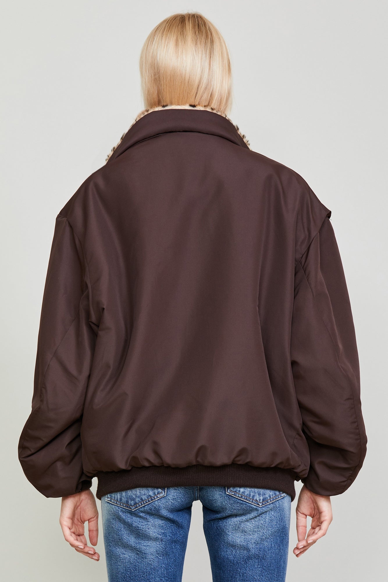 OVERSIZED REVERSIBLE ZIP-UP - LEOPARD - 7