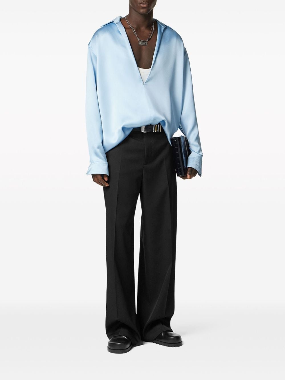 wide-leg virgin-wool trousers - 2