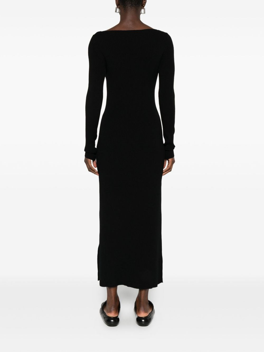 Wool cut-out long dress - 2