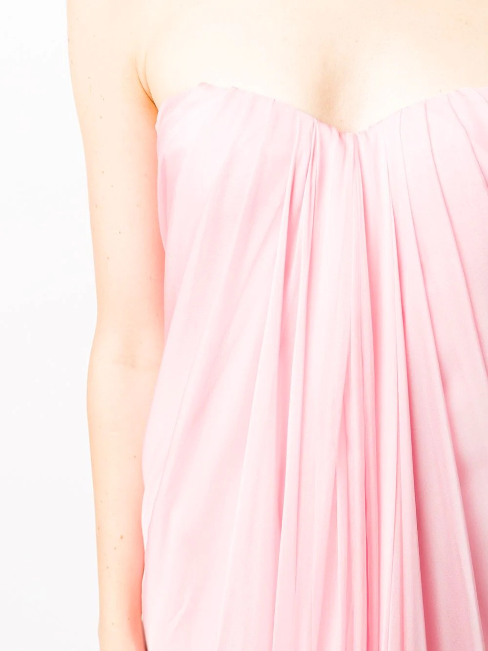 pleated strapless dress - 5