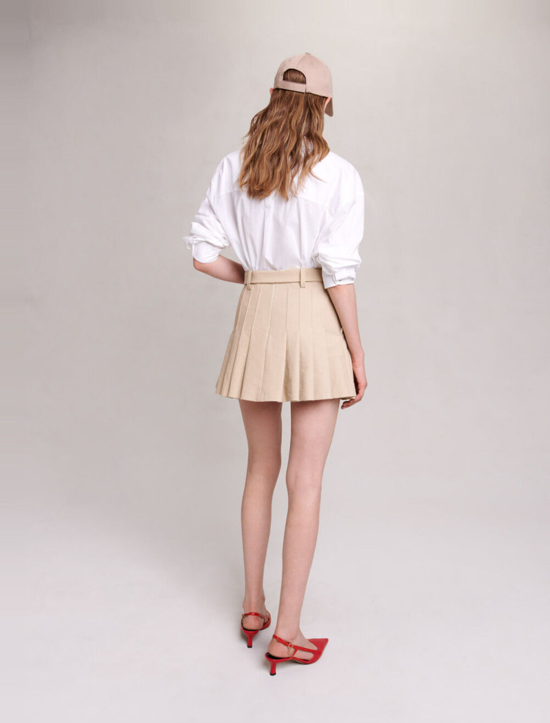 Pleated mini-skirt 4