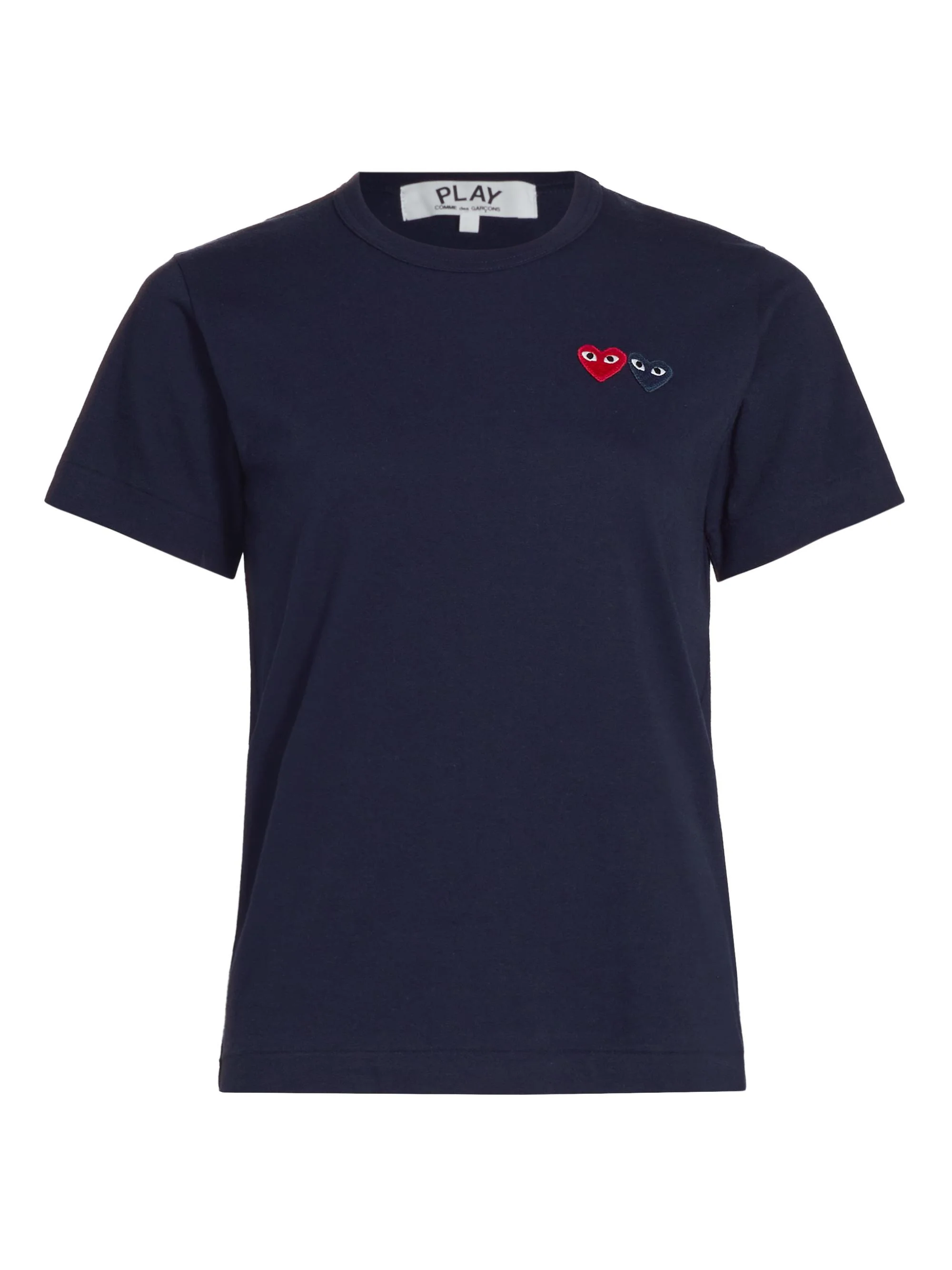 Women's Double Heart T-Shirt - Navy - 1